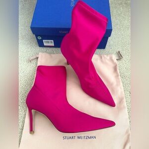 Stuart Weitzman Stuart Ankle Stretch Heel Boots, size 8.5